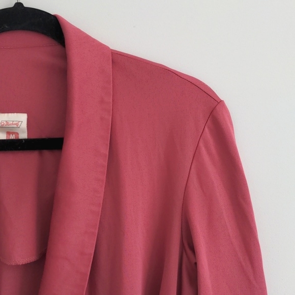 St Michael Marks & Spencer Womens Vintage Full Length Robe Pockets, Rose, Size M - Picture 3 of 12